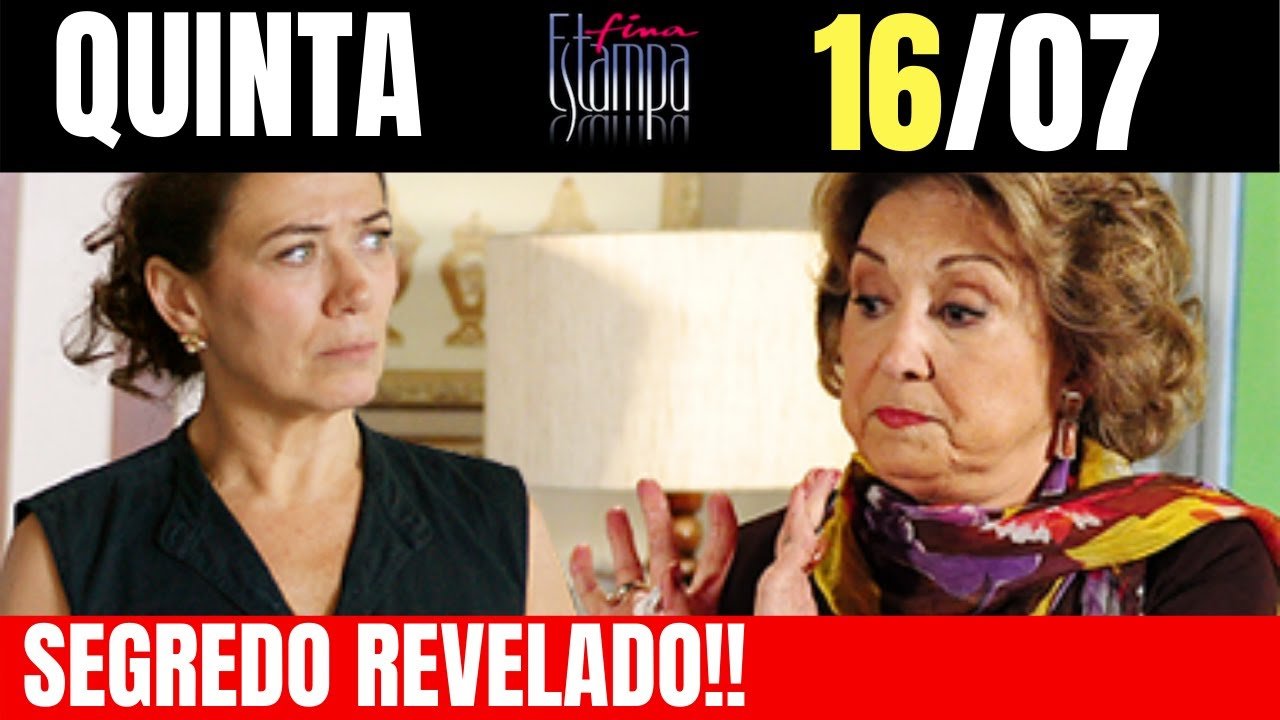 FINA ESTAMPA CAPITULO DE HOJE DIA 16/07/20 | RESUMO DA NOVELA